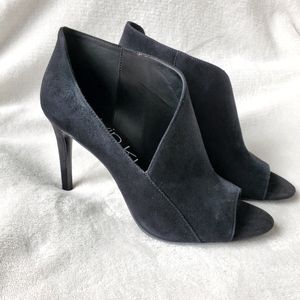 Calvin Klein Nastassia Suede Peep Toe Pump